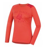 Husky  Merino T-Shirt LS Puppy - dámske tričko s dlhým rukávom z Merino vlny s motívom psa