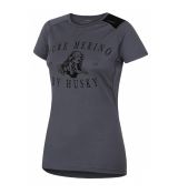 Husky  Merino T-Shirt SS Puppy - dámske tričko s krátkym rukávom z Merino vlny s motívom psa