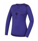 Husky  Merino T-Shirt LS Sheep Lady - dámske tričko s dlhým rukávom z Merino vlny s motívom psa